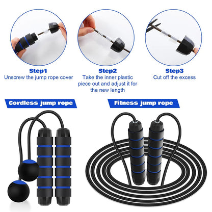 Wire Wireless Ball Jump Rope Dual Purpose Fitness Training Sports Equipment Bearing Load Jump Rope