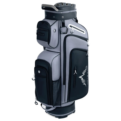 Unihimal Hive Vault Golf Cart Bag 14-Way, Premium Full Length Golf Bag for Men with Magnetic Leather Pocket, Handles and Rain Cover Fathersdaygift