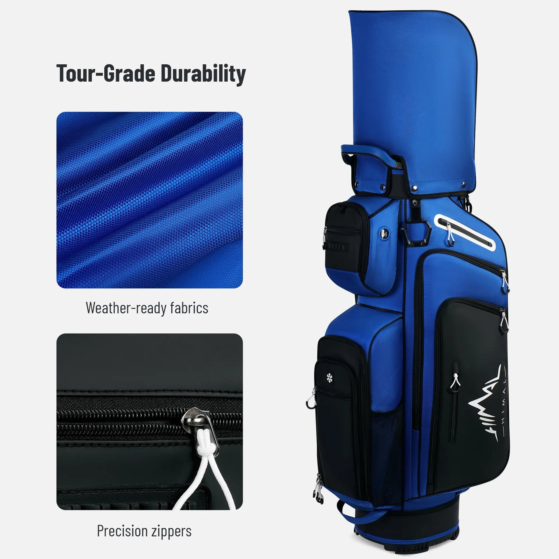 Unihimal Hive Vault Golf Cart Bag 14-Way, Premium Full Length Golf Bag for Men with Magnetic Leather Pocket, Handles and Rain Cover Fathersdaygift