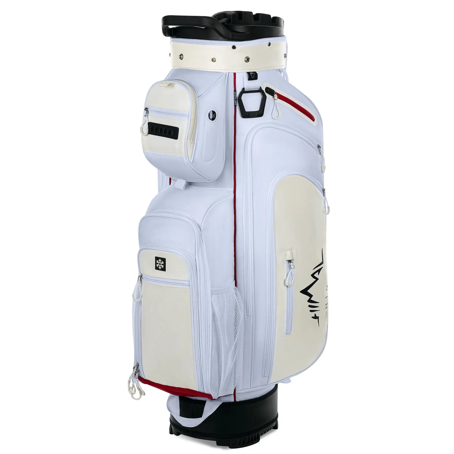 Unihimal Hive Vault Golf Cart Bag 14-Way, Premium Full Length Golf Bag for Men with Magnetic Leather Pocket, Handles and Rain Cover Fathersdaygift