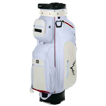 Unihimal Hive Vault Golf Cart Bag 14-Way, Premium Full Length Golf Bag for Men with Magnetic Leather Pocket, Handles and Rain Cover Fathersdaygift